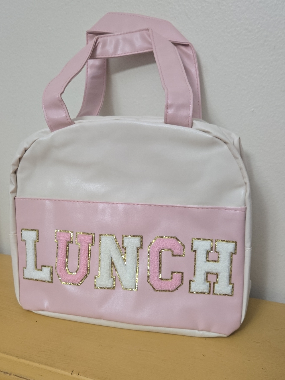 Pink and Cream 'Lunch' Tote Bag